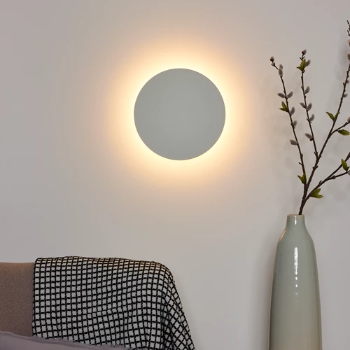 Lucide EKLYPS LED - Wandlamp - Ø 25 cm - LED - 1x9W 3000K - Wit - sfeer 1